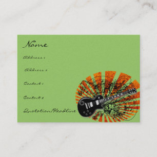 Vintage Lakan Music Rock N Roll Visitkort