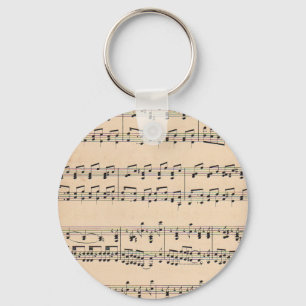 Vintage Lakan Music Score Notes Nyckelring