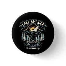 Vintage Lake America Wilderness konst Retro solupp