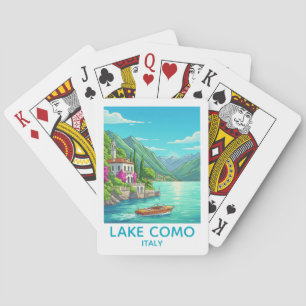 Vintage Lake Como Italien Reseskiss Casinokort