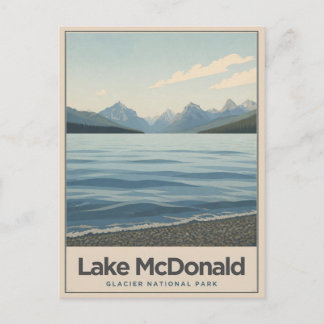 Vintage Lake McDonald Vykort