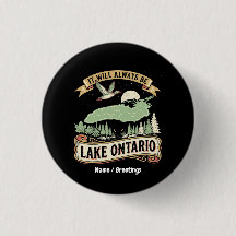 Vintage Lake Ontario Retro Naturscen Konst