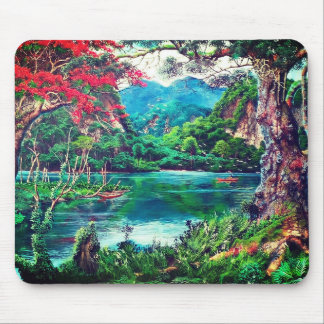 Vintage Lake Painting Musmatta
