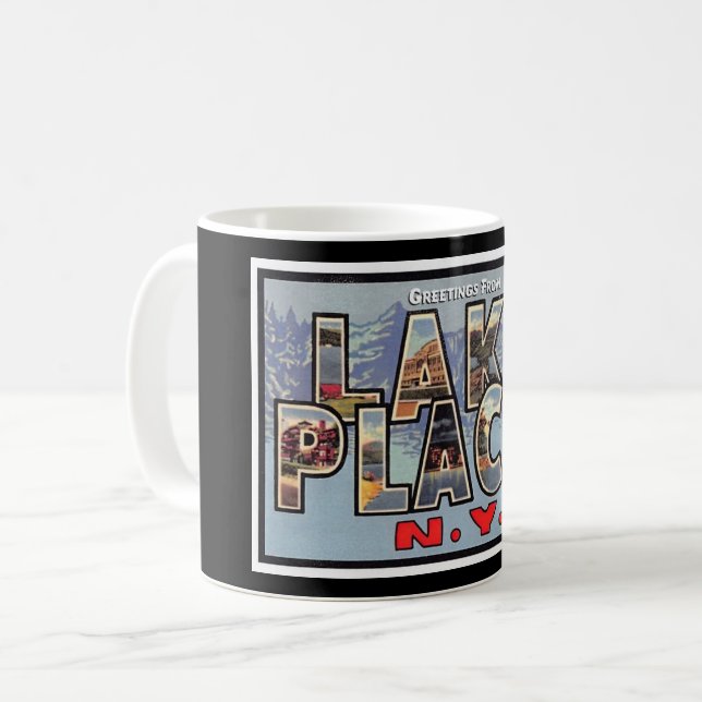 Vintage Lake Placid NY Mugg  (Framsida vänster)