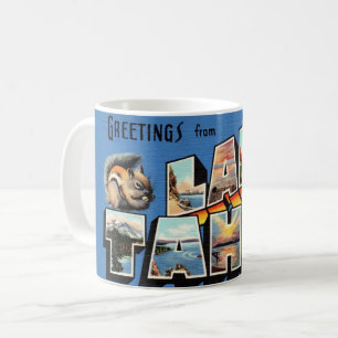 Vintage Lake Tahoe Hälsning Kaffemugg
