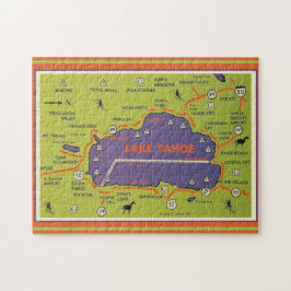 Vintage Lake Tahoe Map  Pussel