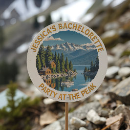 Vintage Lake Tahoe Sängkammarparty Retro Resa Stug Runt Klistermärke