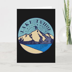 Vintage Lake Tahoe Skidning Snöberg Kort