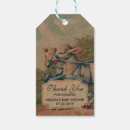 Vintage Lamb i Blue Rosett band på Rand Tack Presentetikett