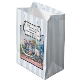 Vintage Lamm som är nedsänkt i Finare Blue Rosett