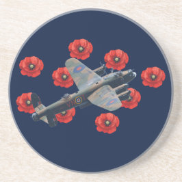 Vintage Lancaster bland rödpoppies Underlägg