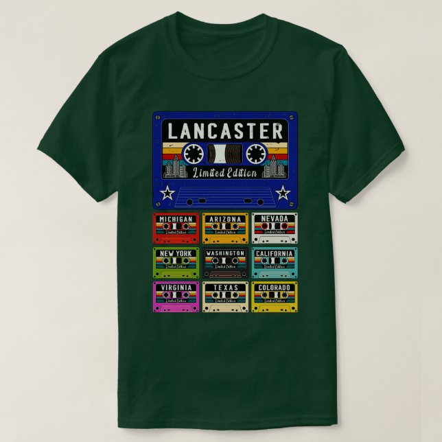 Vintage Lancaster City 1 T Shirt (Design framsida)