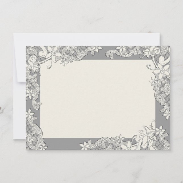 Vintage Land Blommigt Tack Kort (Framsida)