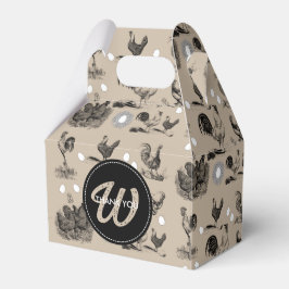 Vintage Land Chicken Tupp Egg Monogram Presentaskar