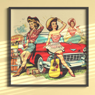 Vintage Land Girls Poster
