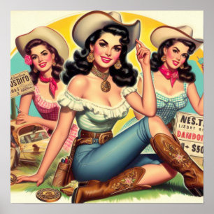 Vintage Land Girls Poster