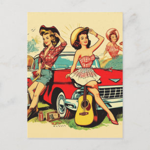 Vintage Land Girls Vykort