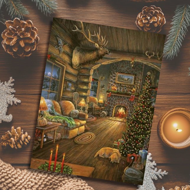 Vintage Land julkabin Helg Vykort (Skapare uppladdad)