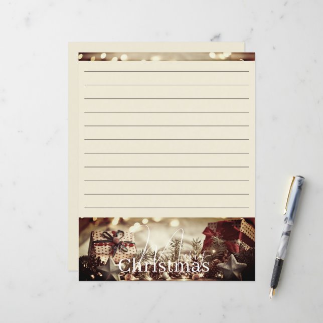 Vintage land julstall papper (Fram/Back In Situ)