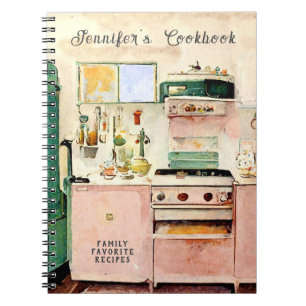 Vintage Land Kitchen Cookbook Anteckningsbok