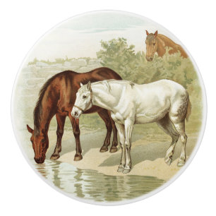 Vintage Land lantbrukshästar Knopp