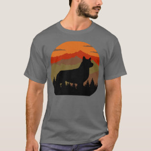 Vintage Land Ruged Retro Himlar & Forest Corgi Do T Shirt