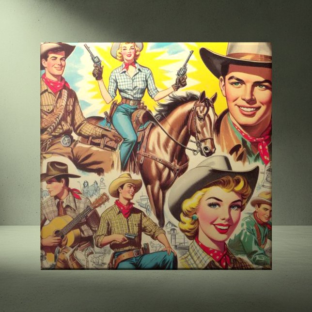 Vintage Land Sömlös illustration Kakelplatta (Skapare uppladdad)