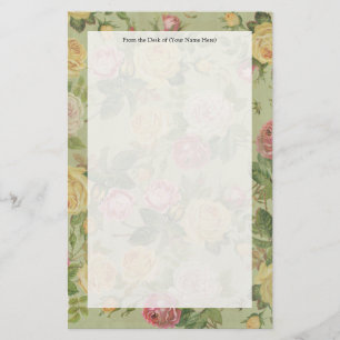 Vintage Land, väster Blommigt Brevpapper