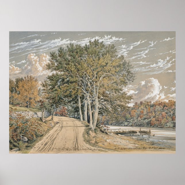 Vintage Landcape Painting Harlem River Poster (Framsidan)