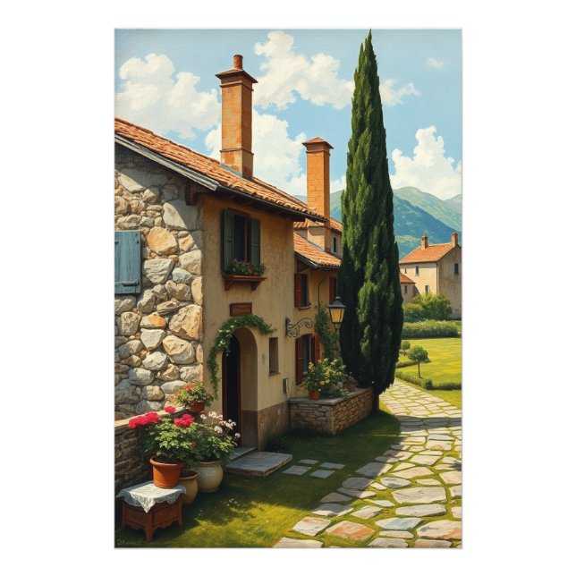 Vintage Landscape Fototryck (Framsidan)