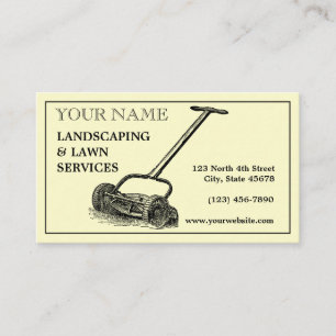 Vintage Landscaping & Gräsmatta Services-mall Visitkort