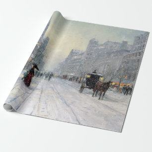 Vintage Landskap i julpromenad på Vintergatan Presentpapper