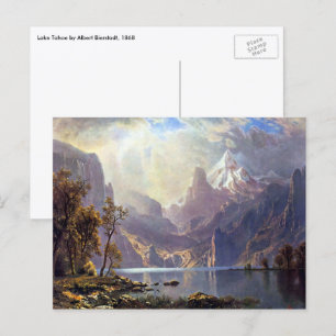 Vintage landskap, Lake Tahoe av Albert Bierstadt Vykort