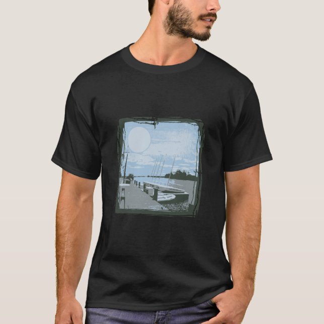 Vintage landskapsvy Nostalgisk grafisk T- T Shirt (Framsida)