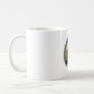 Vintage Långsamhet Hjärt Botanisk Skogs Design 2 Kaffemugg