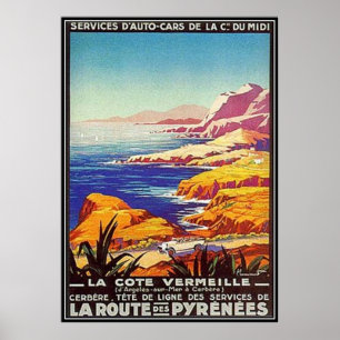 Vintage Languedoc-Rousillon, Frankrike- Poster