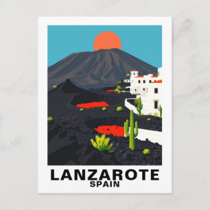 Vintage Lanzarote, Spanien Resemotiv Vykort