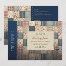 Vintage lapptäcke Quilt Alltids-inbjudan Inbjudningar