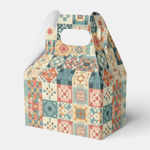 Vintage, lapptäcke, utvändigt utseende presentaskar