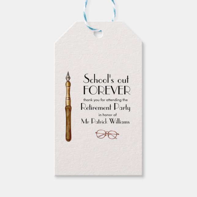 Vintage lärare i Pension Presentetikett (Framsidan)