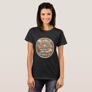 Vintage lärare på förskola regnbåge märke t-shirt