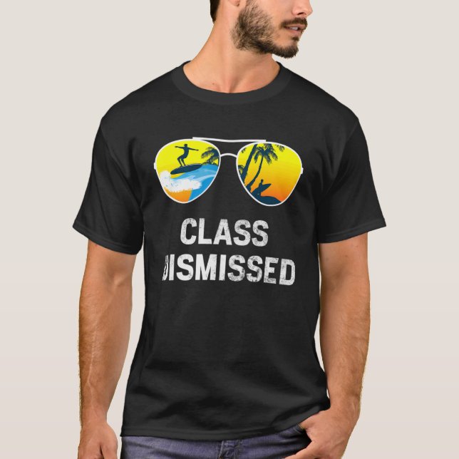 Vintage Lärarklass upplöst solglassossolnedgång T Shirt (Framsida)