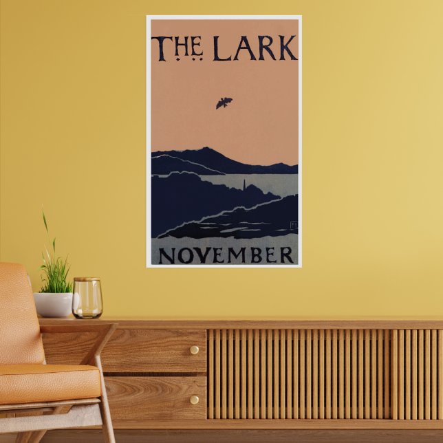 Vintage "Lark" Florence Lundbord-Abstrakten Poster (Vardagsrum 2)