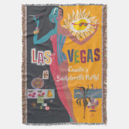 Vintage Las Vegas Bachelorette Helg Party Filt