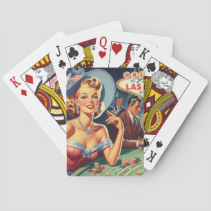 Vintage Las Vegas Casino Pin Up Casinokort