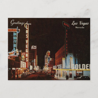 Vintage Las Vegas Fremont St-vykort Neon Vykort