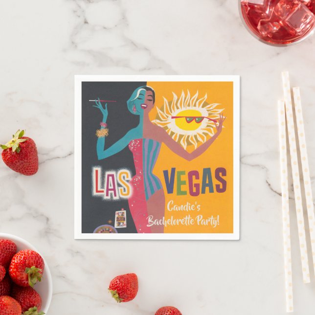 Vintage Las Vegas möhipparty  Pappersservett (Insitu)