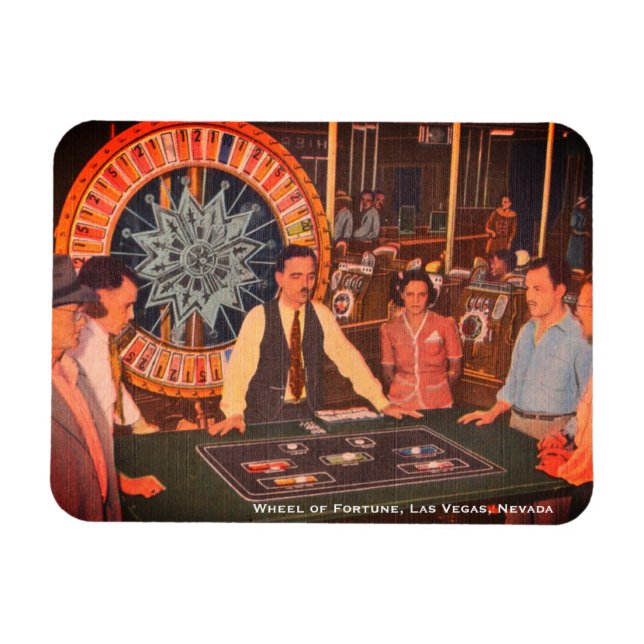 Vintage Las Vegas, Nevada Casino Scene Magnet (Horisontell)
