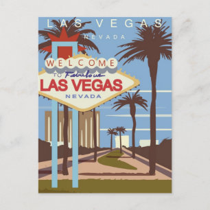 vintage Las Vegas Nevada Hälsning från välkommen Vykort