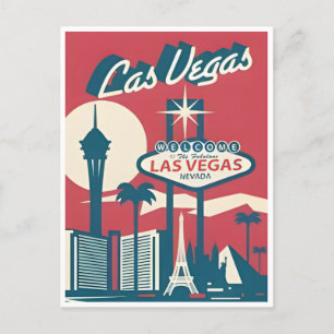 vintage Las Vegas Nevada Hälsning från välkommen Vykort